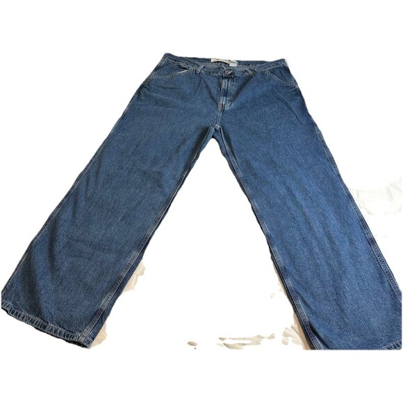 Authentic GAP CARPENTER Mens Wash Jeans Pants Chino Blue RELAXED FIT 40x29 - Picture 1 of 11
